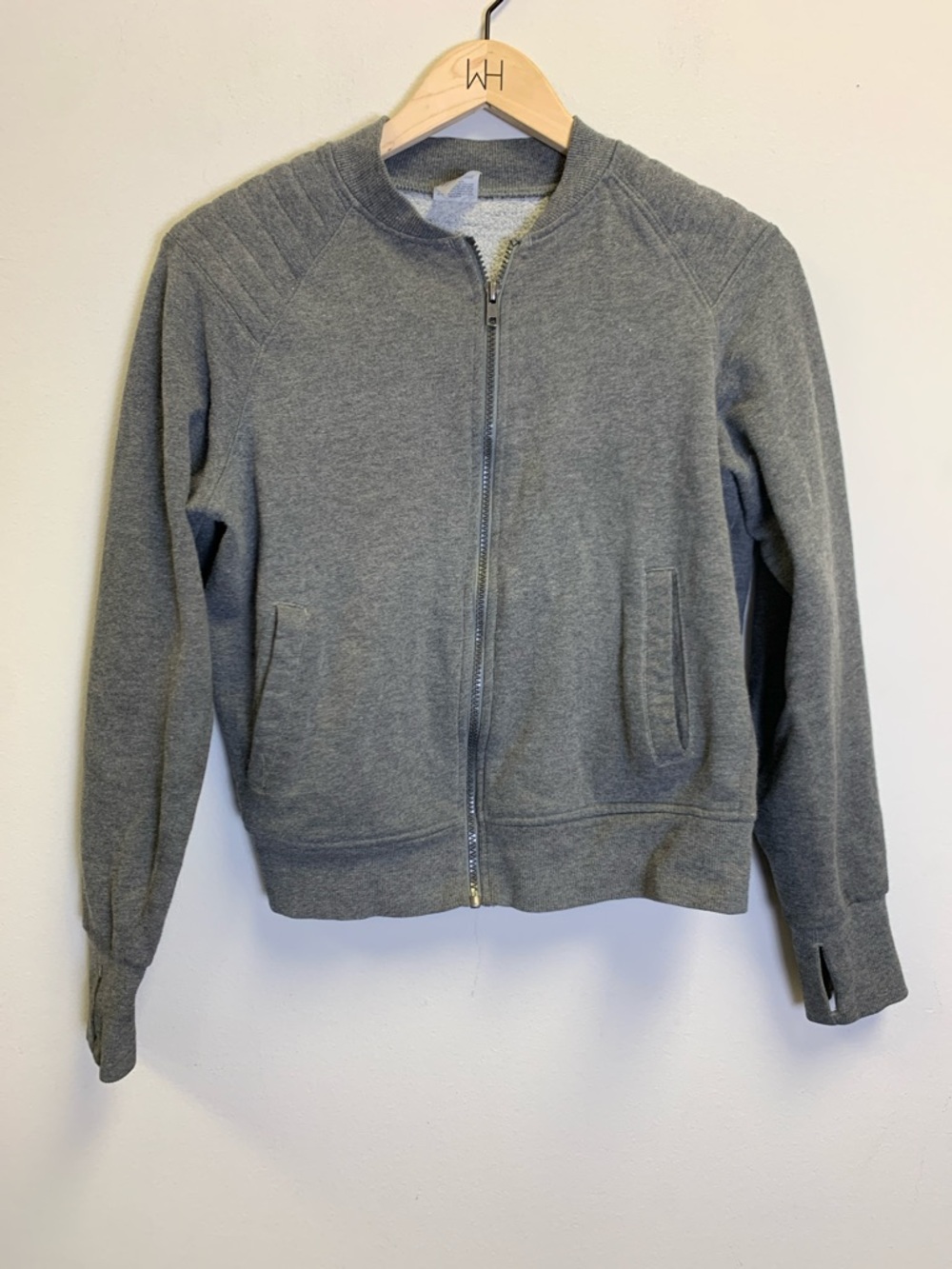 Athletic Works Gray Full-Zip Fleece Hoodie